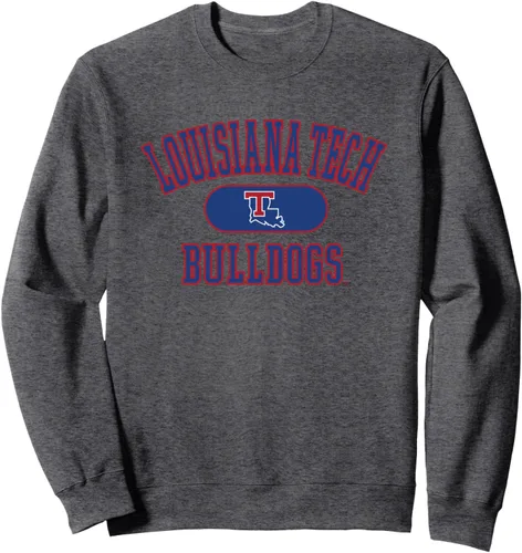 Vista 4 de Louisiana Tech Bulldogs Varsity Logo Sudadera con licencia oficial, Negro