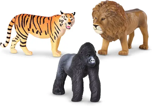Vista 13 de Terra by Battat Juego familiar de juguetes de elefante africano de 4 piezas - Figuras realistas de animales de safari de plástico - Juguetes