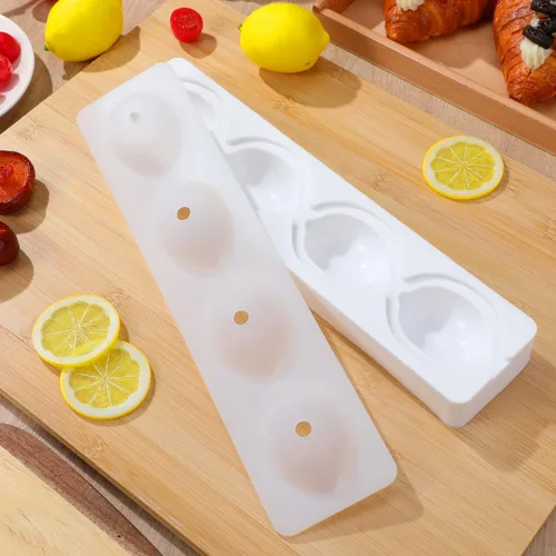 Vista 2 de DOITOOL Molde de silicona con forma de limón, moldes de limón de silicona para tartas 3D para hornear postre helado de gelatina