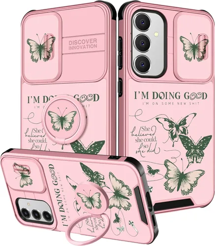 Vista 196 de Funermei para Samsung Galaxy Z Flip 4 Funda - Funda de Teléfono Bonita para Mujeres y Niñas con Mariposas Bonita Estética Femenina Diseño