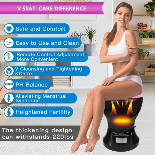 Vista 3 de TOKPELA Yoni - Olla de vapor, kit de vapor Yoni, kit V Steam at Home con 20 bolsas de hierbas Yoni, asiento Yoni para mujer, limpieza en V