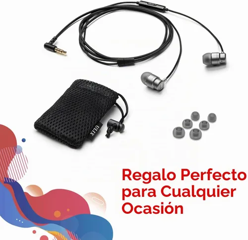 Vista 8 de Auriculares con cable UliX Rider intrauditivos, garantía de 5 años, auriculares con micrófono, con cable anti-enredo, auriculares para iPhone, iPad