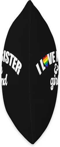 Vista 2 de I Love My Sister & Her Girlfriend GAY RIGHTS LGBTQ+ sis bro Throw Pillow