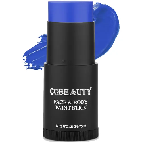 Vista 16 de CCbeauty Barra de pintura facial negra, kit de pintura facial, base de maquillaje SFX de cobertura completa, pintura corporal profesional no tóxica