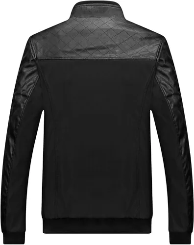 Vista 2 de Tanming Chaqueta bomber Softshell casual de corte ajustado y ligera con cremallera para hombre