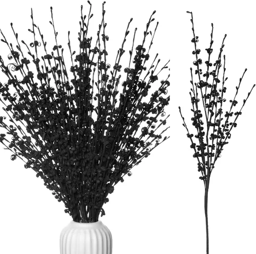 Vista 27 de Wootkey 10 piezas de flores artificiales de jazmín de tallo largo, color naranja quemado, jazmín otoñal, tallos florales de otoño para ramos