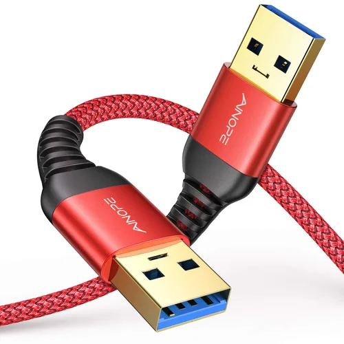 Vista 12 de AINOPE Cable USB a USB, cable USB 3.0 A a A macho a macho [nunca se rompe], cable tipo A de doble extremo compatible con cajas de disco duro, KVM