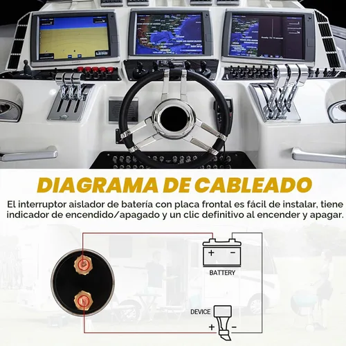 Vista 5 de Interruptor de desconexión de batería FEITON 200A con soporte de montaje