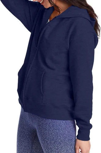 Vista 3 de Hanes EcoSmart Sudadera con capucha y cremallera completa para mujer
