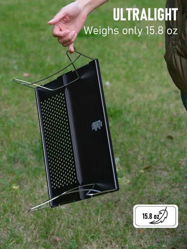 Vista 4 de WildCall - Mesa de excursión ultraligera, mini mesa plegable para acampar Con bolsa de transporte, mesa de aluminio portátil compacta