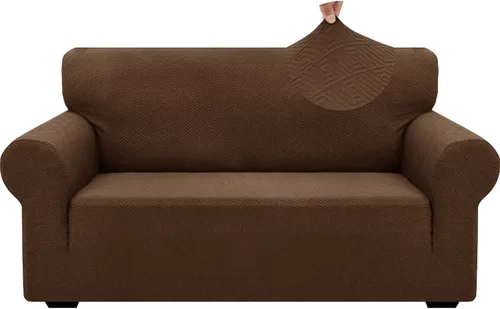 Vista 75 de ZNSAYOTX 1 Funda de silla Jacquard para sala de estar, funda de silla de alta elasticidad con brazos, antideslizante, apta para mascotas, funda