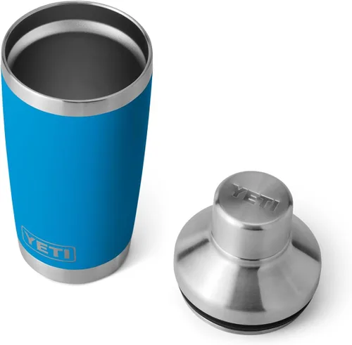 Vista 8 de YETI Rambler - Coctelera de 20 onzas, acero inoxidable, aislado al vacío, color azul
