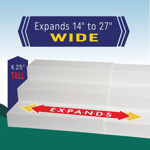 Vista 3 de Dial Industries - Organizador de despensa expandible de 3 niveles, estándar (paquete de 2)
