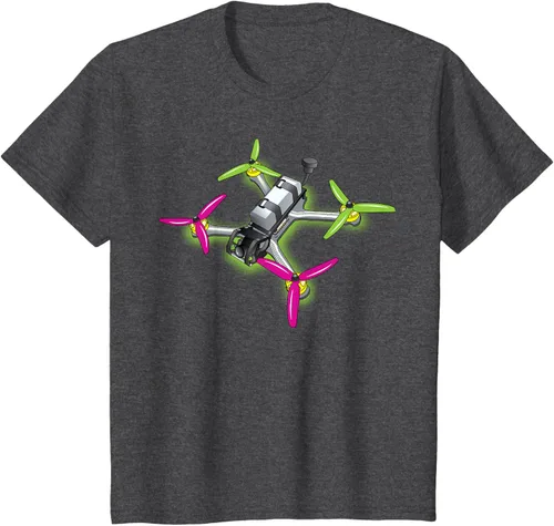 Vista 38 de Freestyle FPV Racing Drone Pilot Acro Quadcopter - Camiseta de sandía, Negro, S