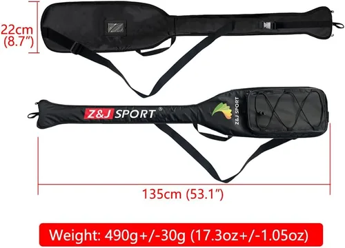 Vista 2 de Z&J SPORT Dragon Boat - Bolsa de remo con bolsillo de red para asiento, gran capacidad, impermeable, capa