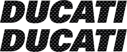 Vista 10 de labelbike - Kit de 2 pegatinas de letras para tanque de motocicleta compatible con Ducati Racing - Color negro