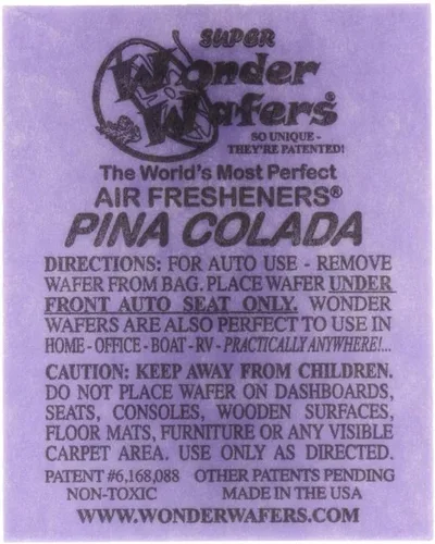 Vista 16 de Wonder Wafers ambientadores de aire 25 unidades. Envueltos individualmente, fragancia de polvo de bebé