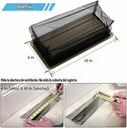 Vista 2 de Trampa para cubierta de registro de piso, pantalla de filtros de ventilación de piso para el hogar, trampa de red de ventilación del piso