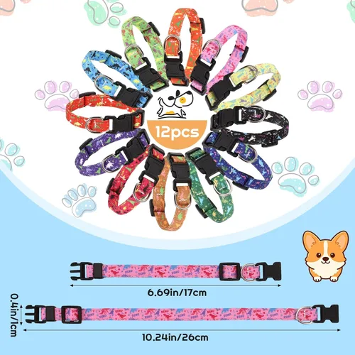 Vista 2 de Paquete de 12 collares para cachorros para arena, collares