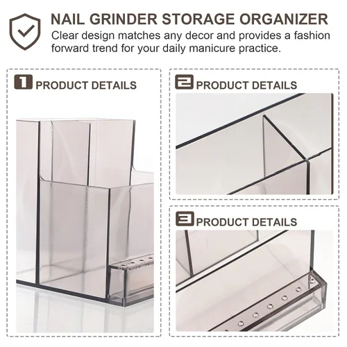 Vista 3 de 1 unid Display Tools Case Holder Stand Polishers Bottle Professional Nail Pulidor Base Manicura Cabeza de Plástico Lápiz Labial Rack Mujeres Pulido