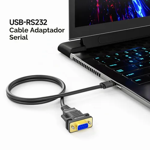 Vista 6 de Adaptador USB a RS232 de 12 pies con chipset FT232RL, cable serie USB 2.0 hembra compatible con Windows 11,10, 8, 7, Vista, XP, 2000, Linux y Mac