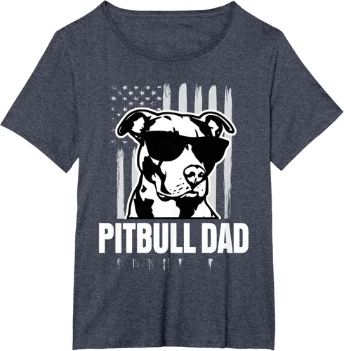 Vista 48 de Pitbull Dad - Camiseta para hombre con orgullo American Pit Bull Dog, Negro, S