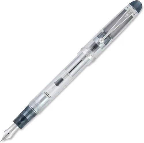 Vista 6 de Pluma estilográfica Pilot Custom 74, barril negro ahumado, plumín mediano (60955)