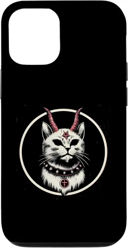 Vista 28 de Funda para iPhone 17 de Baphomet Satánico Oculto de Gato del Diablo