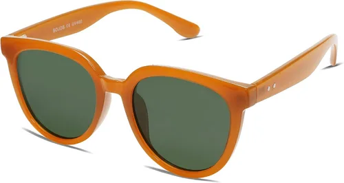 Vista 2 de SOJOS Gafas de sol redondas polarizadas para mujer, estilo moderno, protección UV, lentes de sol SJ2175, Varios