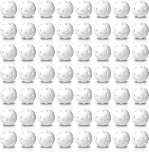 Vista 3 de 150 pelotas de golf de práctica – Pelotas de entrenamiento de plástico blanco de 1.654 in para práctica de swing en interiores y exteriores, campo