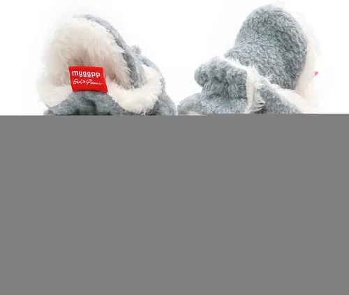 Vista 6 de Botas de nieve para bebés y niñas, para invierno, cálidas, para recién nacidos, zapatos antideslizantes, Gris, 12-18 meses