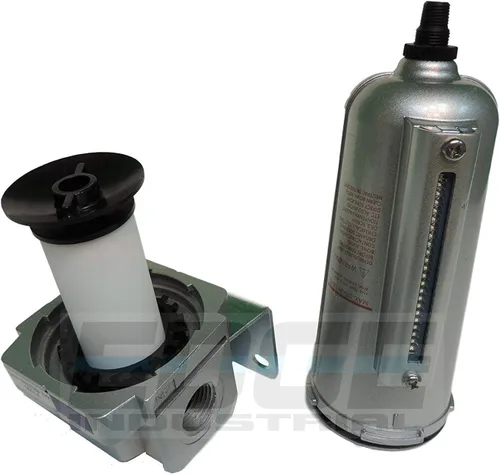 Vista 6 de THB Filtro de partículas de servicio pesado de 1/2" con trampa de humedad y separador de agua con drenaje automático