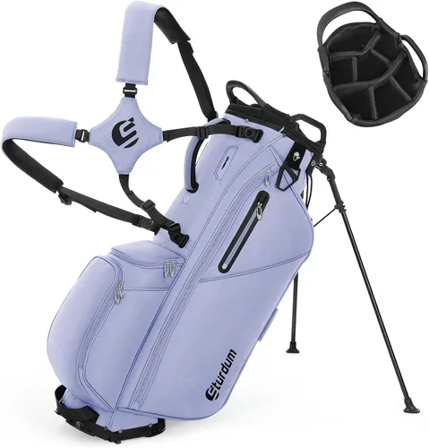 Vista 21 de Lightweight 7 Way Golf Stand Bag for Men Women, Upgrade Base Negro 7