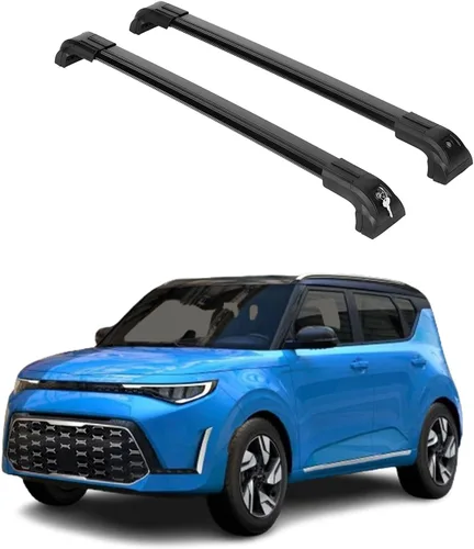 Vista 7 de ERKUL Barras transversales de techo para Kia Soul 2014-2019 Barras transversales de aluminio Aero mejoradas con bloqueo antirrobo para techo