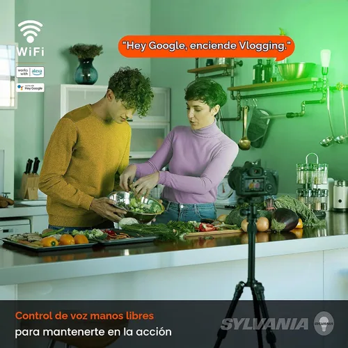 Vista 6 de Sylvania WiFi LED Smart ST19 RGBW - Bombilla de filamento de color y acabado ámbar, 7 W eficiente, para Alexa/Google Assistant, 2000 K, no requiere