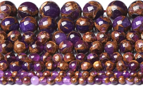 Vista 72 de 60 cuentas sueltas de piedra natural de turquesa africana de 0.236 pulgadas (6 mm) para hacer joyas, pulseras de bricolaje