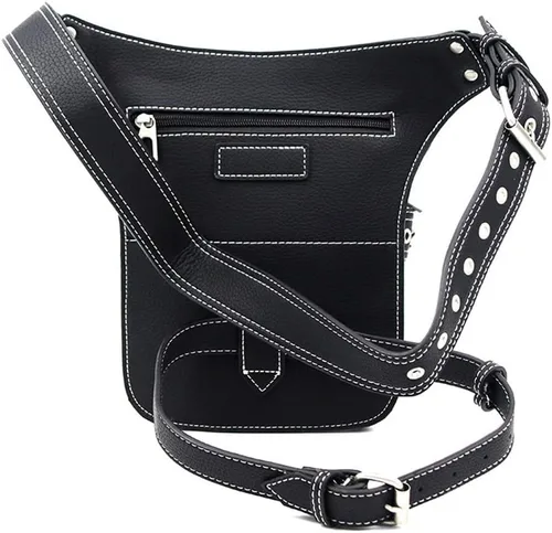Vista 3 de Rebajas Cyber Monday Ofertas Venta Steampunk Riñonera Bolso para cintura Moda Gótico Hombro Bandolera Bandolera Muslo Pierna Capucha Bolsa de Viaje