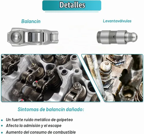 Vista 4 de X AUTOHAUX Kit de brazo basculante y elevador de válvula, 12 piezas
