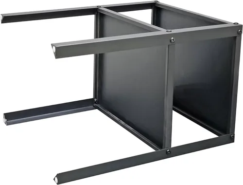 Vista 7 de FixtureDisplays® Mesita de noche de metal negro de 2 niveles, 14 pulgadas de ancho x 11 pulgadas de profundidad x 17 pulgadas de alto, elevador