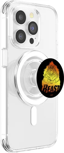 Vista 3 de Disney Beauty And The Beast Flame Portrait Sketch PopSockets MagSafe PopGrip for iPhone