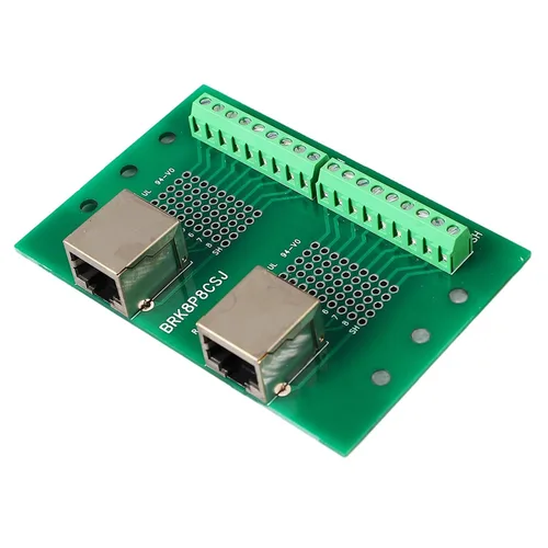 Vista 7 de Placa de conector Ethernet RJ45 dual con placa terminal de tornillo para transferencia de datos rápida y amplia aplicación