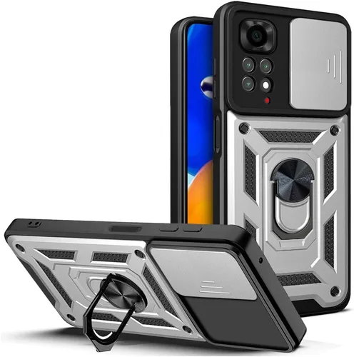 Vista 108 de Compatible con Tecno Pova Neo 2 Bracket Shell, con cubierta deslizante para lente de cámara compatible con Tecno Pova Neo 2 LG6n Case Negro