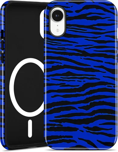 Vista 112 de Jusy Funda magnética Zebra para iPhone XR, color negro