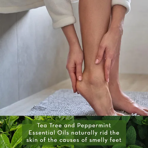 Vista 3 de Pure Body Naturals Exfoliante para pies con aceite de árbol de té, 12 onzas, limpia y exfolia, ataca la causa de los pies malolientes, ideal