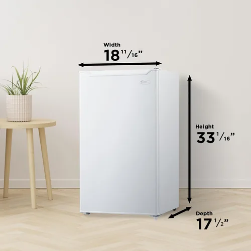 Vista 5 de Danby DAR032B2WM 3.2 pies cúbicos. Refrigerador compacto en color blanco
