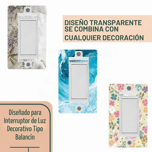 Vista 5 de Bates - Protector magnético para interruptor de luz, paquete de 2, transparente, a prueba de niños, cerradura, protector de interruptor de pared