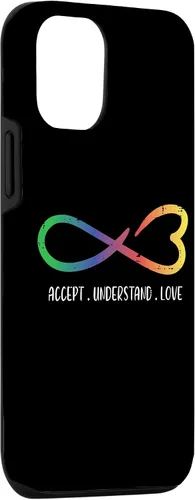Vista 3 de Funda para iPhone 15 Autism Infinity Accept Understand Awareness Men Women Kids