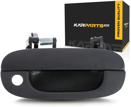Vista 10 de Manija de puerta exterior para Dodge Ram 2500 1994-2002 lado del conductor frontal, negro texturizado Con orificio para llave Recorte: Base