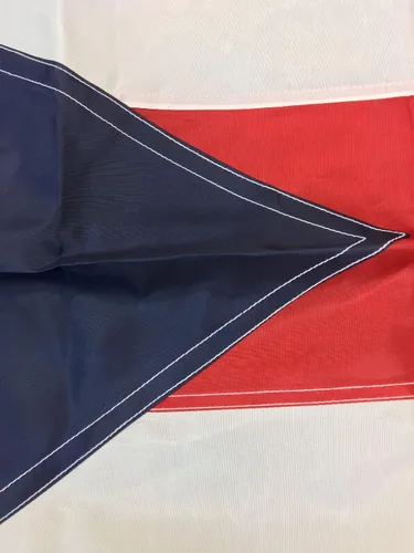 Vista 4 de Bandera de estrella bordada de nailon de Puerto Rico de 3x5, rayas cosidas, bandera ricana
