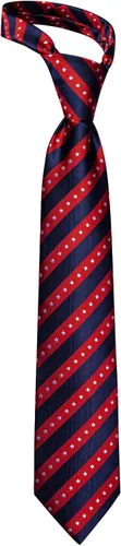 Vista 5 de Corbatas a rayas y corbatas a cuadros para hombre, corbata de seda tejida, juego de clip de corbata dorado